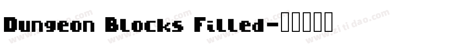Dungeon Blocks Filled字体转换